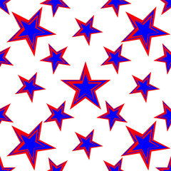 Star Shape Icon Seamless Pattern