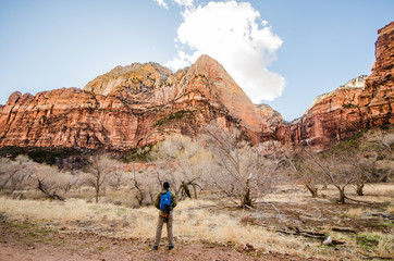 Fototapeta premium Zion national park hiking