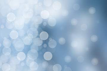 Abstract blurred fresh vivid spring summer light delicate pastel blue white bokeh background texture with bright circular soft color lights. Card concept. Beautiful backdrop illustration.