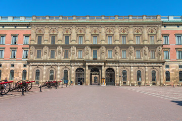 Fototapeta na wymiar Royal Palace at Gamla Stan in Stockholm, Sweden