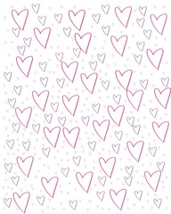  pattern with pink hearts
