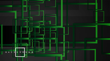 Vector Modern Abstract Squares Backgrounds . with a black green gradient. eps 10 template