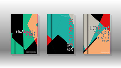 Background of abstract book cover layout. For brochures, magazines, vector templates, etc. Modern designs form geometric patterns in EPS 10