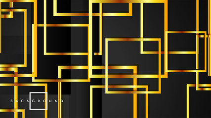 Vector Modern Abstract Squares Backgrounds . with a black and gold color gradient. eps 10 template