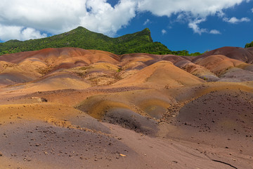 Fototapeta na wymiar Seven coloured earths near Chamarel on Mauritius island.