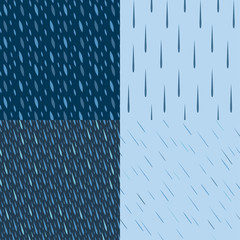 Rain drops seamless pattern background vector water blue nature raindrop abstract illustration