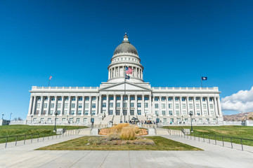 Utah State Capitol building  at daytime on Capitol Hill in Salt Lake City, Utah