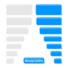 Flat Messages Bubbles. Chat interface. Message bubbles