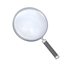 3d rendering of a magnifying glass