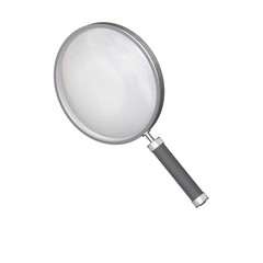 3d rendering of a magnifying glass