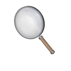 3d rendering of a magnifying glass