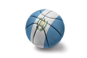 basketball ball with the national flag of guatemala on the white background