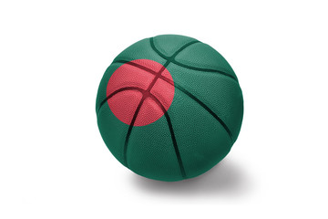 basketball ball with the national flag of bangladesh on the white background