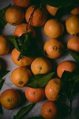 Festive clementines on a winter time 