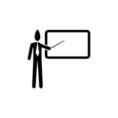 Teacher icon. Education seminar symbol