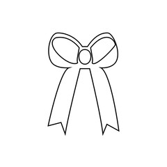 Ribbon icon. Birthday event symbol