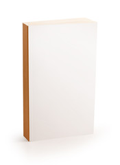 blank white cover book - clipping path