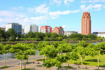 Frankfurt am Main green park and cityscape, Germany