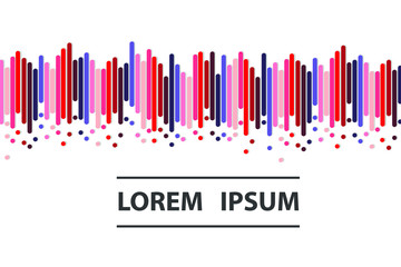 Colorful background with different lines. Pattern design for banner, poster, flyer, card, cover, brochure
