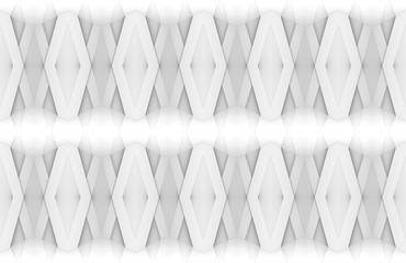 3d rendering. modern seamless design white grid square paper art pattern texture wall background.
