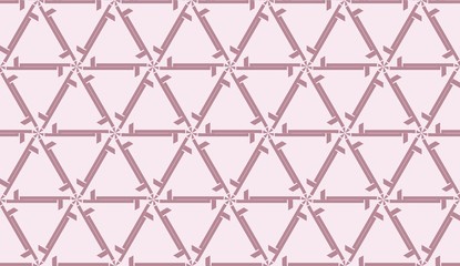 Fototapeta premium Vector Seamless illustration with curved line. Modern pattern in triangles style. For modern interior design, fashion print.