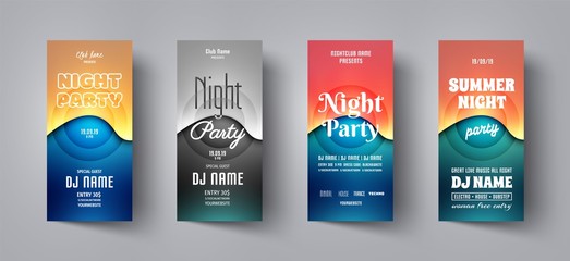 Party flyer,poster template.Abstract background design banner for music night club,disco club,dance event,invitation,dj card,holiday,celebration,entertainment,show,concert.Modern vector illustration.
