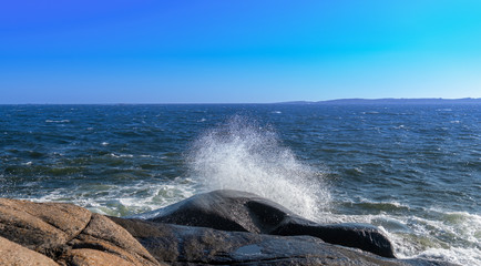 Ytre hvaler, wybrzeże morskie, bałtyk, bałtyckie, fale, norwegia, norway, norge, scandianvia, europa © Dreamnordno