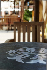 Table and chair; Dubai; United Arab Emirates