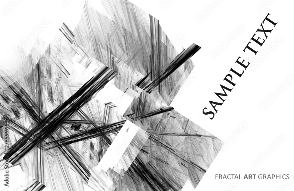 Poster Fractal art design card. Raster graphics