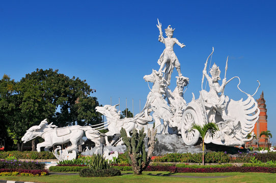 Patung Satria Gatotkaca Statue in Bali, Indonesia.