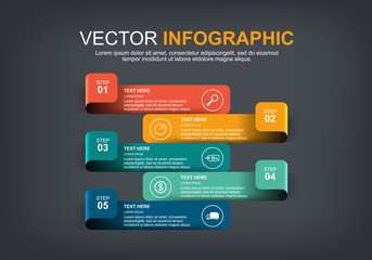 infographic elements design with 5 options