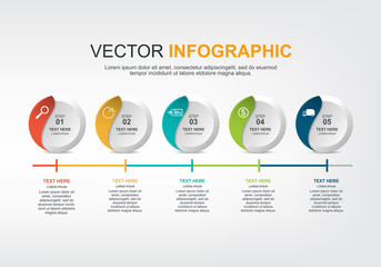 infographic elements design with 5 options