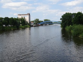 Weser und Brücke in Nienburg