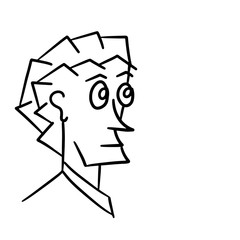 man with stylish hair portrait isolated on the white background