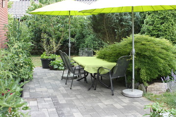 Terrasse im Sommer
