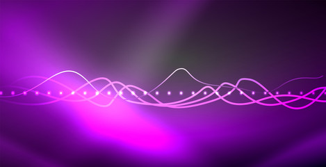 Neon lines shiny glowing background