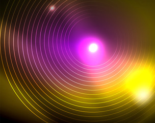 Shiny circles glowing abstract background