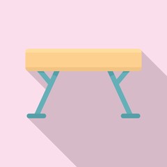 Gymnastic bar icon. Flat illustration of gymnastic bar vector icon for web design