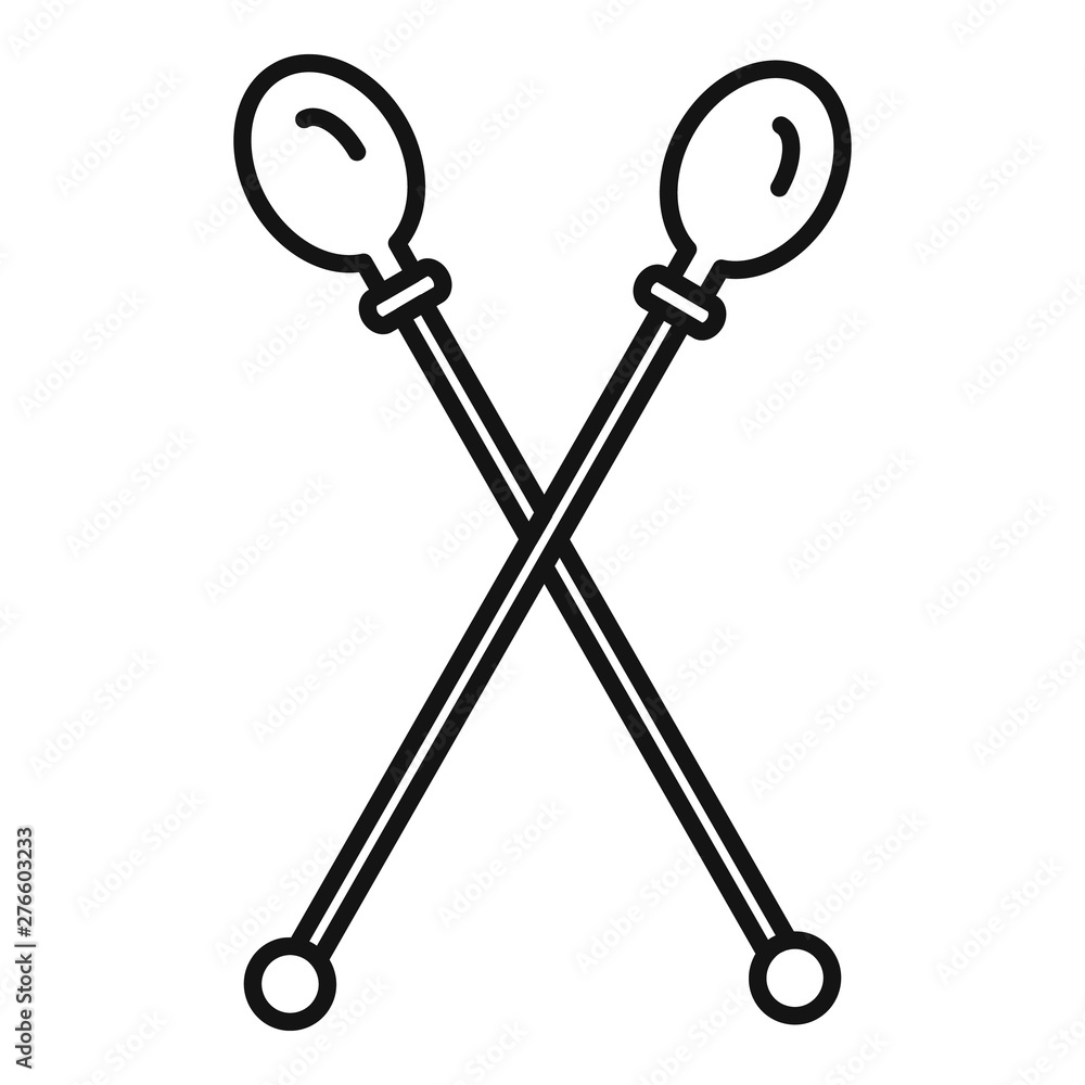 Poster gymnastics sticks icon. outline gymnastics sticks vector icon for web design isolated on white backg