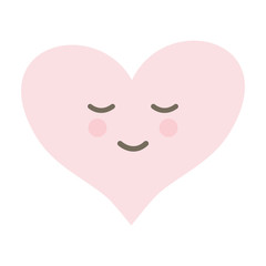 heart love kawaii comic character