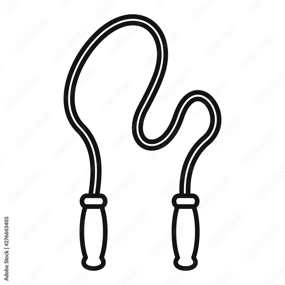 Aufkleber jump rope icon. outline jump rope vector icon for web design isolated on white background