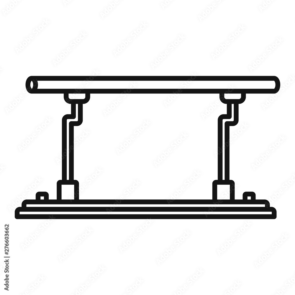 Poster parallel bars icon. outline parallel bars vector icon for web design isolated on white background