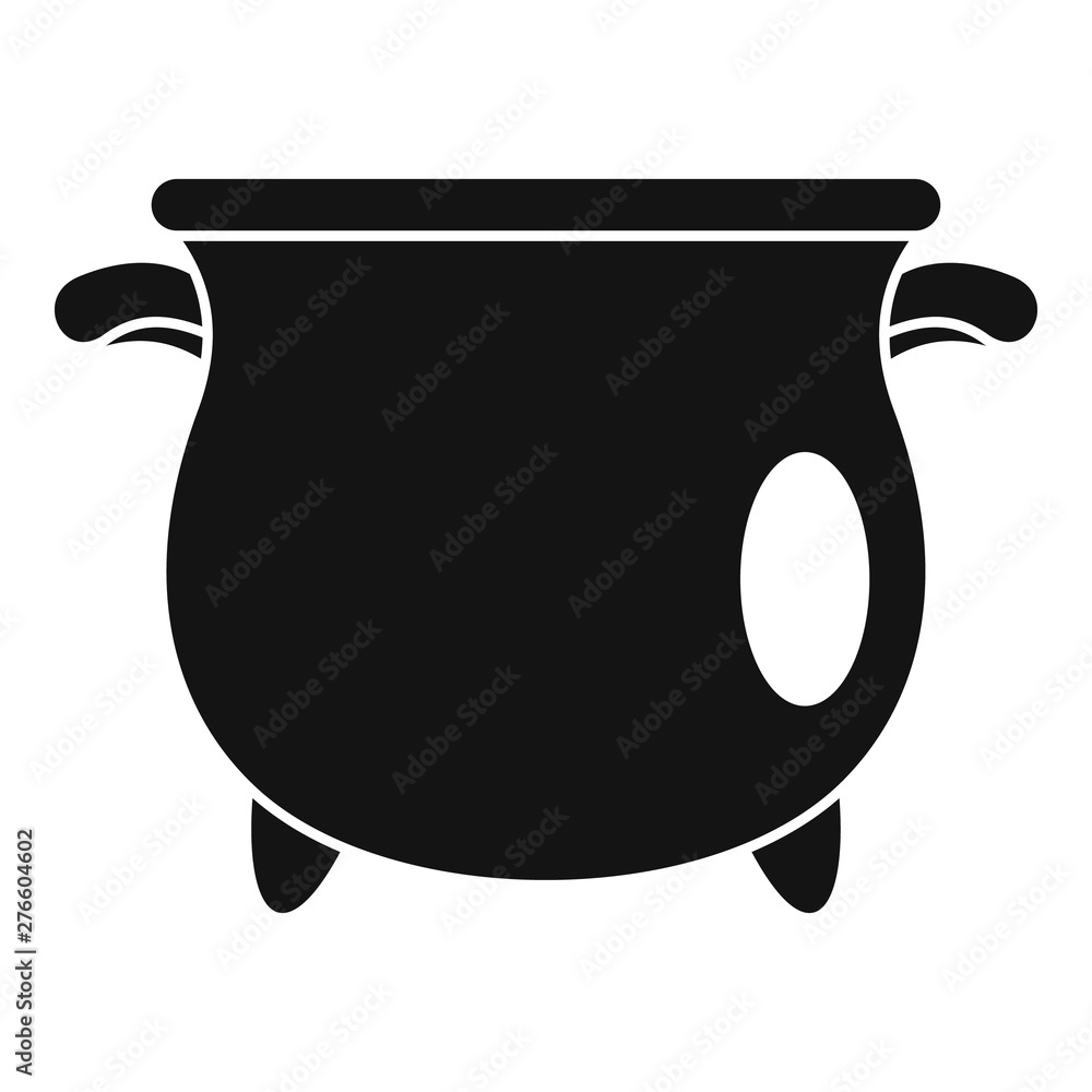 Poster magic cauldron icon. simple illustration of magic cauldron vector icon for web design isolated on wh