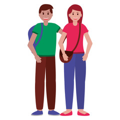 Fototapeta premium happy young people