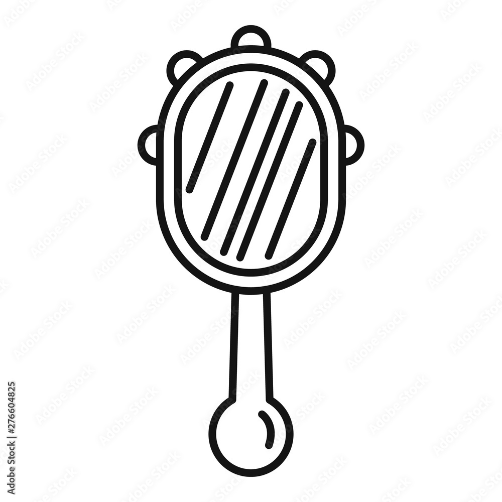 Poster hand mirror icon. outline hand mirror vector icon for web design isolated on white background