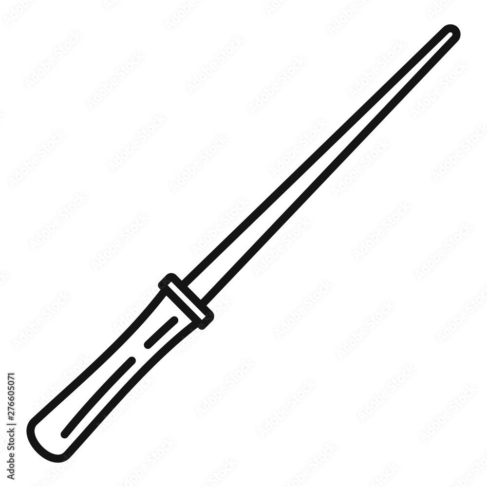 Poster magic stick icon. outline magic stick vector icon for web design isolated on white background