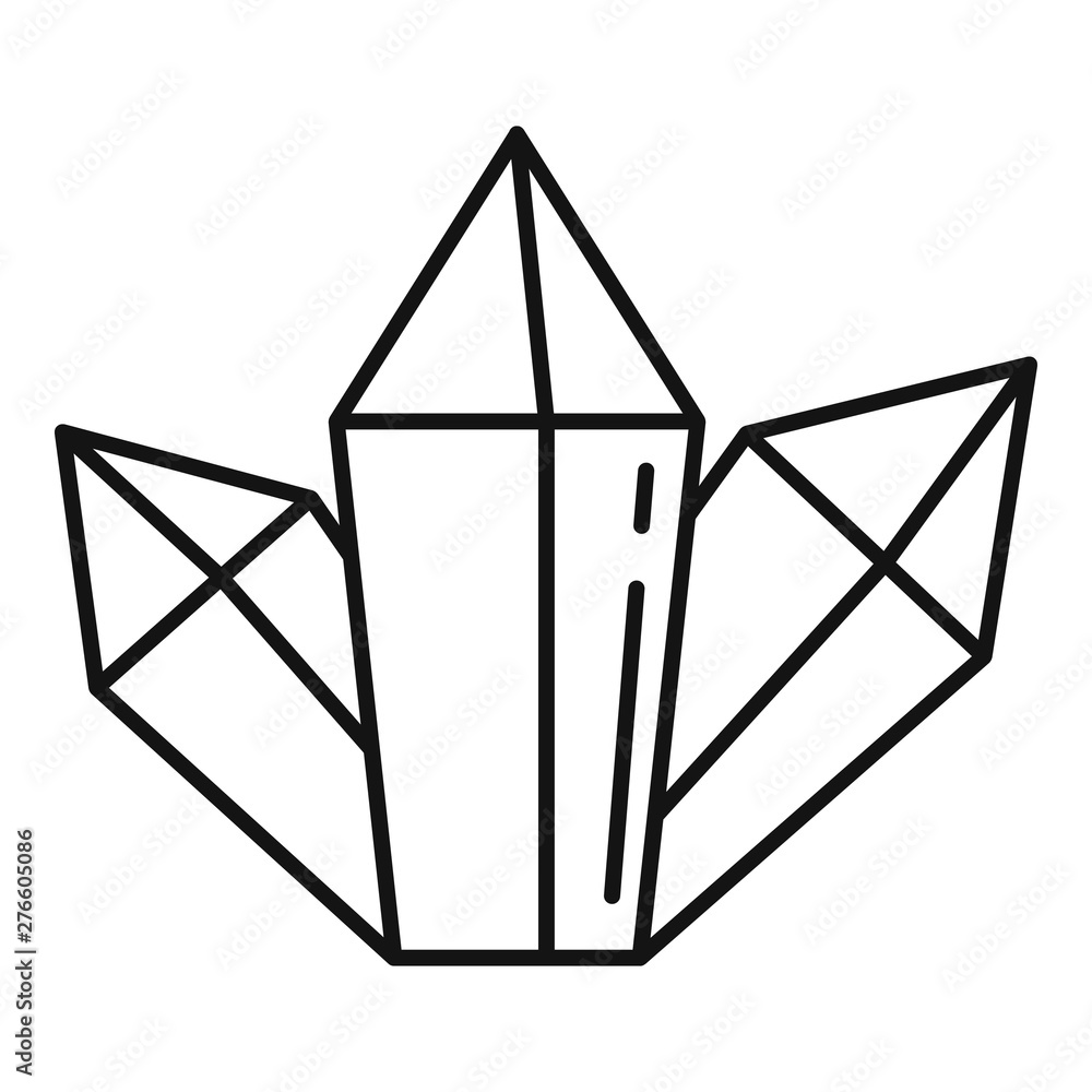 Poster magic crystal icon. outline magic crystal vector icon for web design isolated on white background