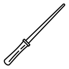 Magic stick icon. Outline magic stick vector icon for web design isolated on white background
