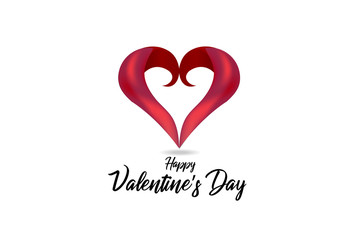 Valentines love heart logo vector
