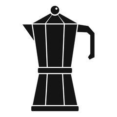 Coffee kettle icon. Simple illustration of coffee kettle vector icon for web design isolated on white background